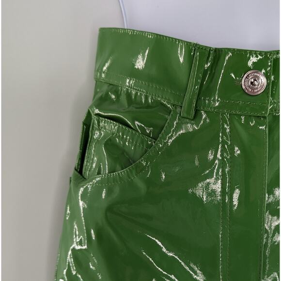 Green Pleather Vinyl Pants by Nocturne - Picture 6 of 12